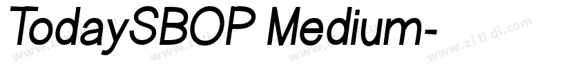 TodaySBOP Medium字体转换